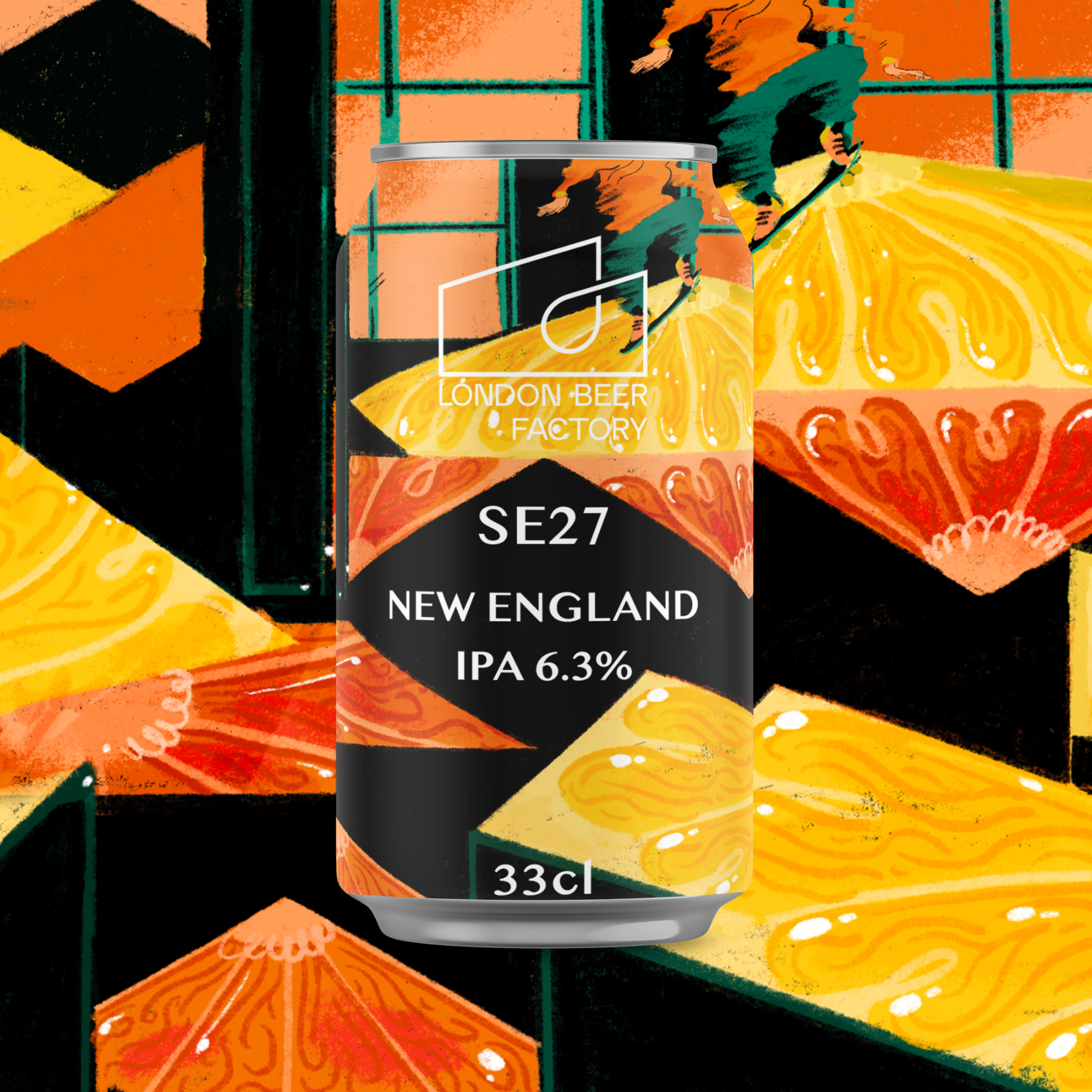 Glasgow based beer can illustrator Ida Henrich | showing a scatter and citrus fruit